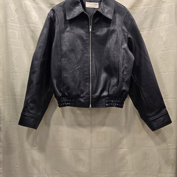 거의새거) 아카이브제이투유 블랙 레더 블루종 가죽자켓