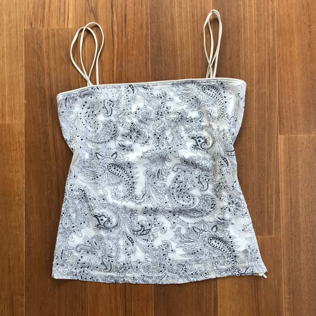 vintage pearl paisely pattern sleeveless