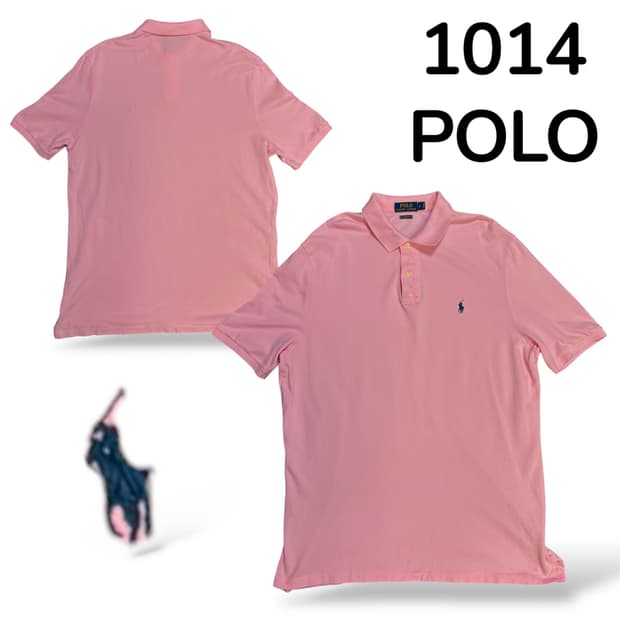 폴로 스몰 로고 카라 PK 반팔티 핑크 L 클래식핏 