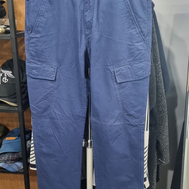 LACOSTE) 라코스테 남색 스판슬림 CARGO PANTS 허리 34