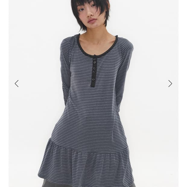 RELAXED WARMER HOODIE DRESS BLUE GREY