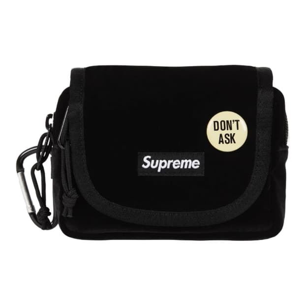 Supreme Velvet Mini Pouch Black -25FW-