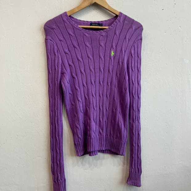 폴로랄프로렌 피마코튼 케이블 니트 우먼즈