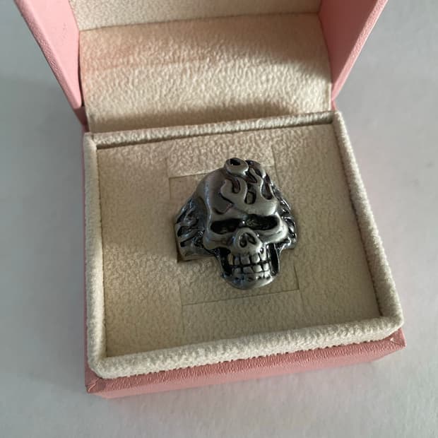 빈티지 해골 반지 