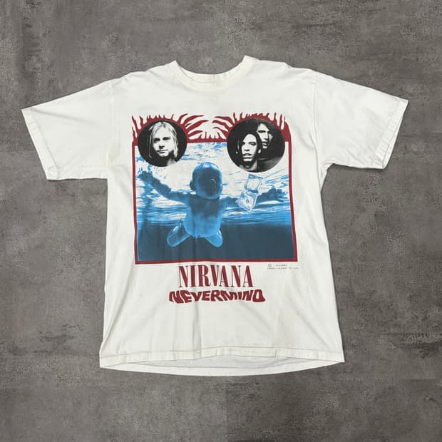 90s anvil t on reprint Nirvana Nevermind