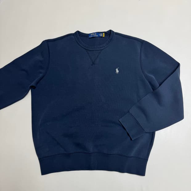 폴로 랄프로렌 네이비 맨투맨 M사이즈 로고 그레이컬러