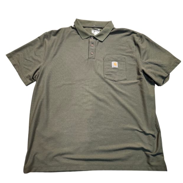 칼하트 포켓 반팔 폴로티 올리브 2xl