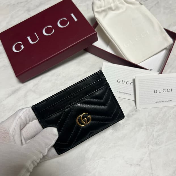 구찌 마몬트 카드지갑 블랙