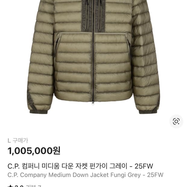 급처)) cp컴퍼니 dd쉘 패딩 L