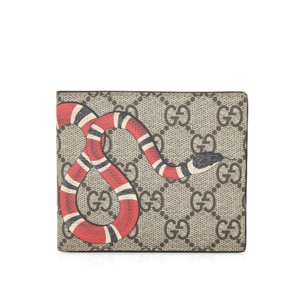 구찌 스네이크 프린트 GG 수프림 반지갑 451268