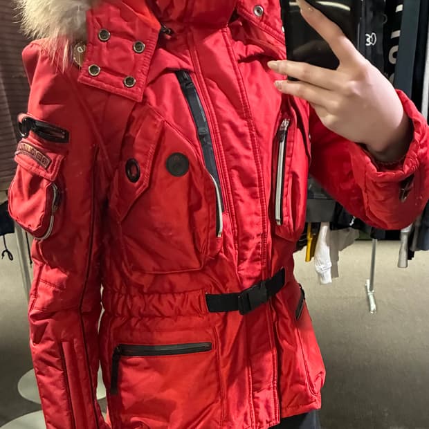 S)DOHC 빈티지 후드 퍼 멀티 포켓 봄버 패딩