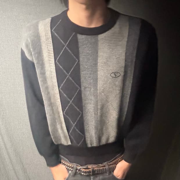 발렌티노 올드스쿨 파노라마 패턴 니트