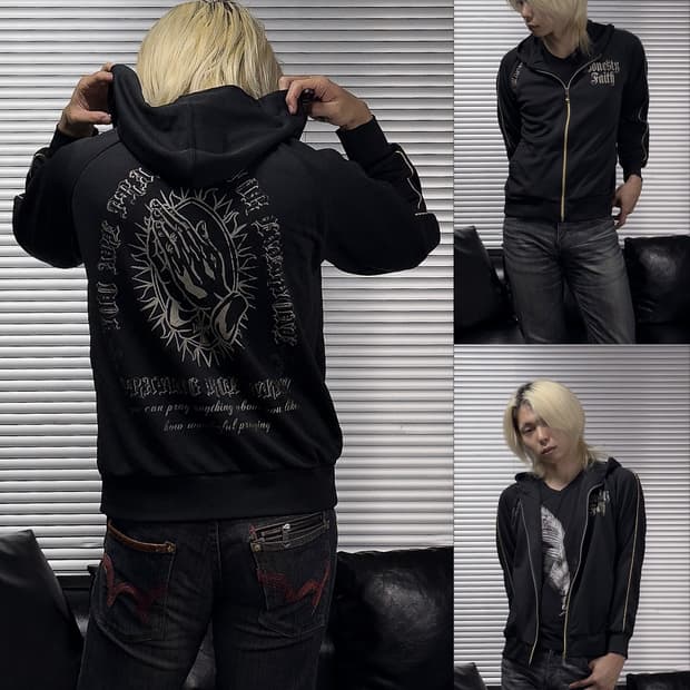 {Ghetto} Praying Hands Hoodie Jacket 