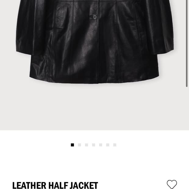 ethos leather half jacket
