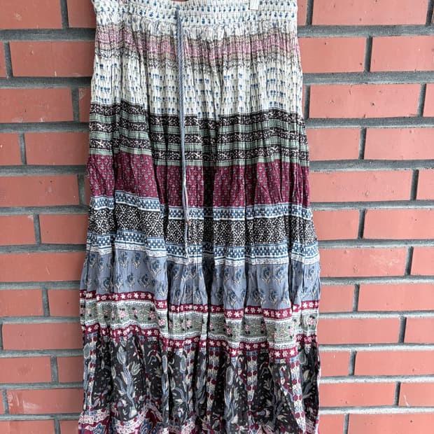 히피 패치 스커트