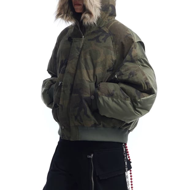 Wolfstar Camo Fur Bomber