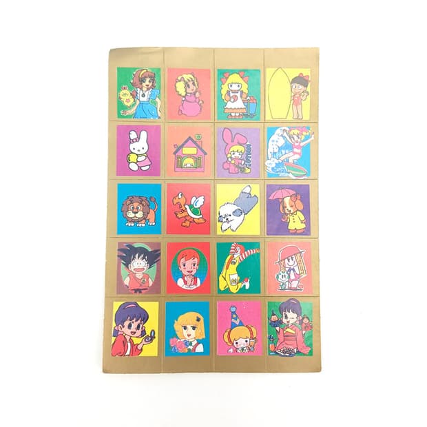 일본 애니메이션 추정 고전 순정만화 캐릭터 다이어리 스티커 