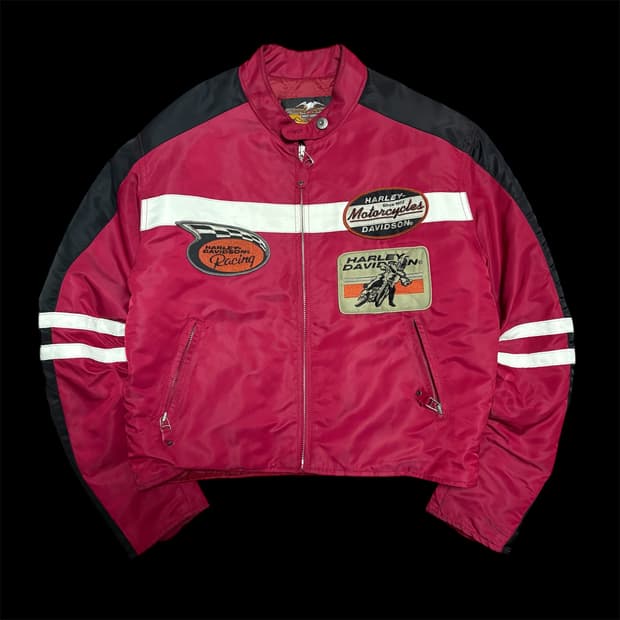 할리데이비슨 크롭 바이크 자켓 