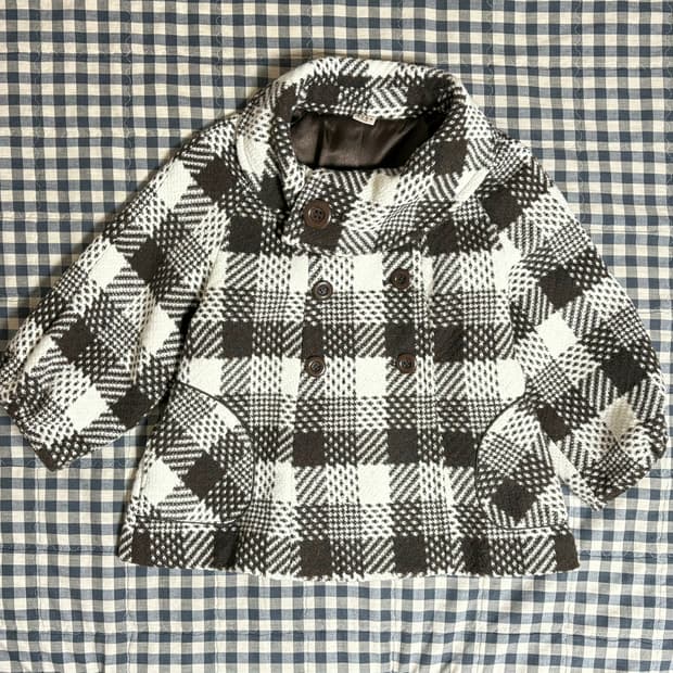 빈티지 고전 정품 엑시즈팜 라떼갸루 코코아색 숏코트