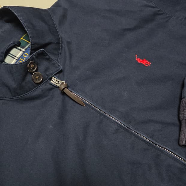 정품 폴로 랄프로렌 네이비 블루종 자켓 M 트윌 바이스윙 베이포트 바라쿠