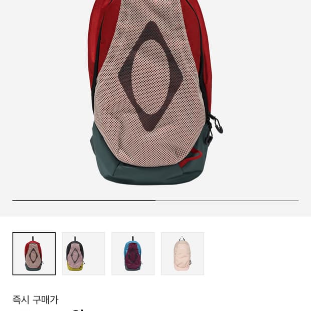 미스치프 롬버스 메쉬 백팩 베이지 레드