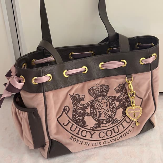 쥬시꾸뛰르 스코티독 데이드리머 토트백 빈티지 갸루