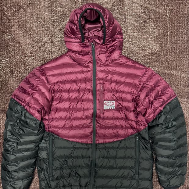 ERTR 투톤 라이트 다운 자켓 퍼플 S