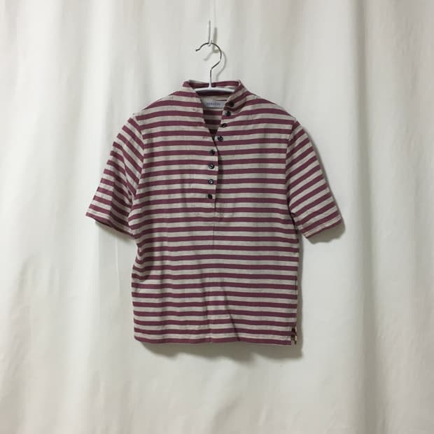 버튼 스트라이프 티  Button Stripe Tee 