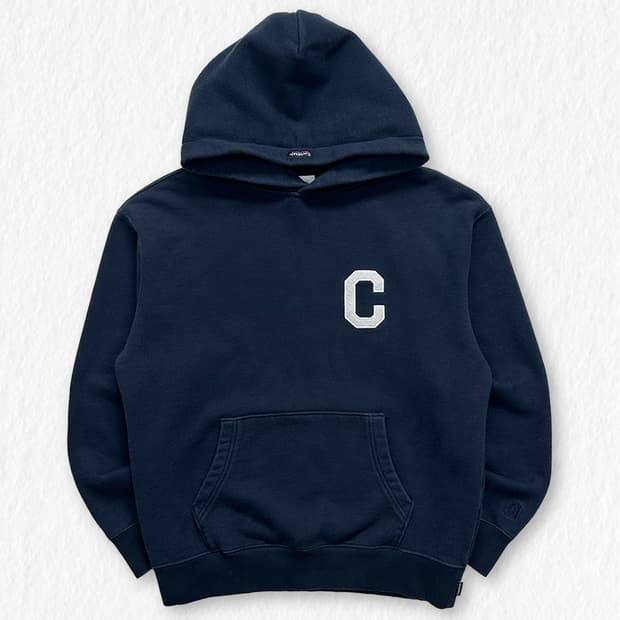 커버낫 로고 후드티 네이비