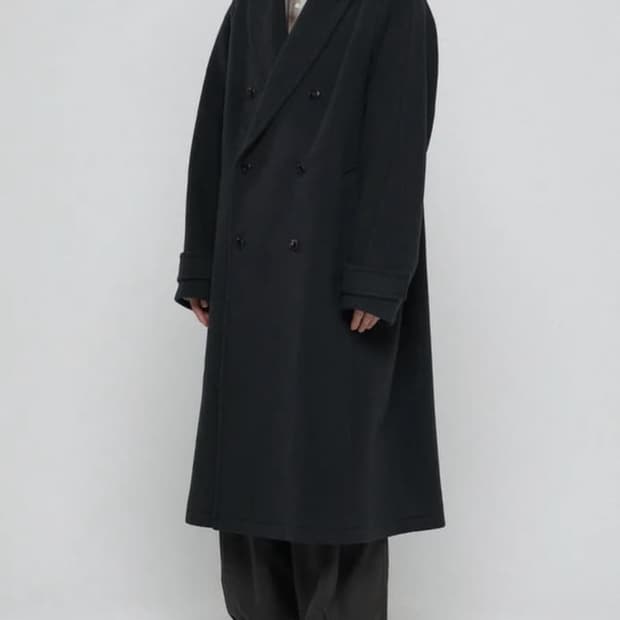 비긴202 피크 라펠 더블 코트