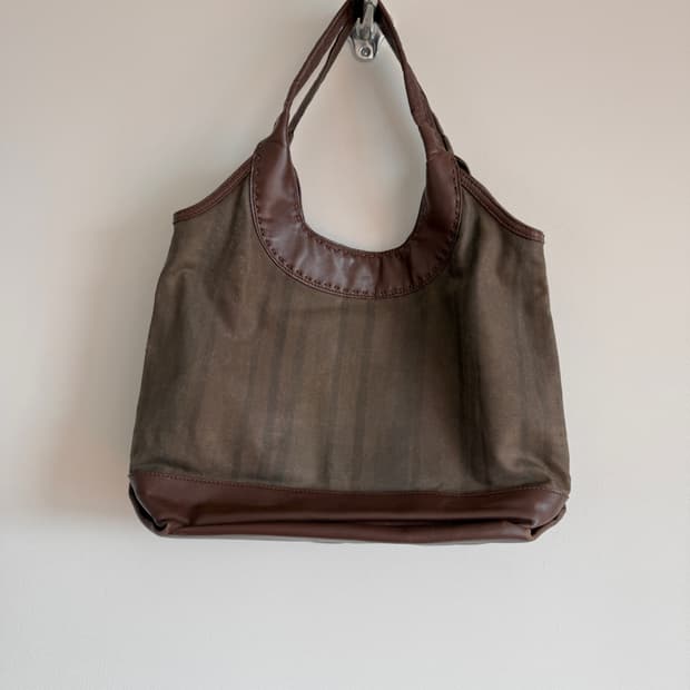 이새(isae) 코튼&레더 숄더백(큰 사이즈)