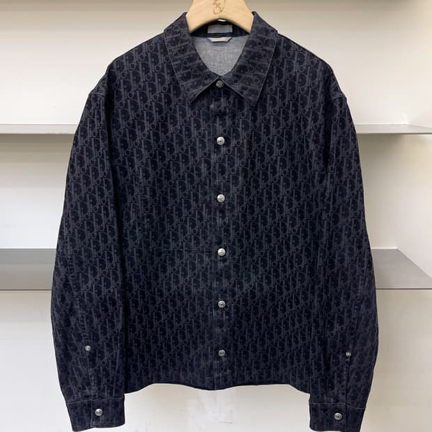 디올 오블리크 벨벳 셔츠