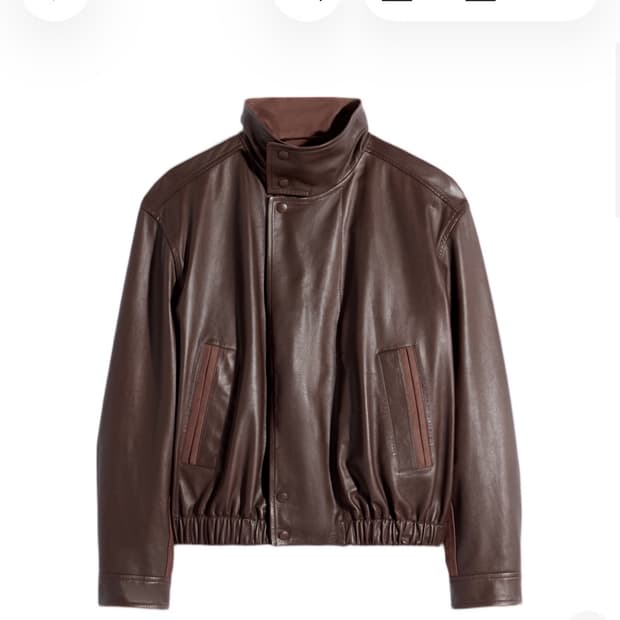 [L] 르메르 소프트 레더 블루종 페이퍼 카우