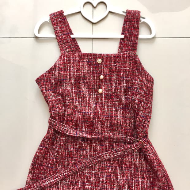 트위드 벨트원피스