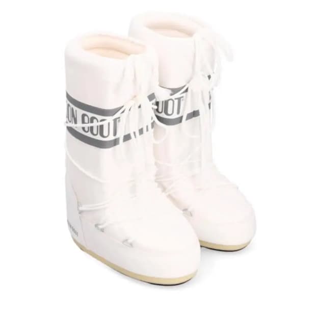 문부츠 아이콘 나일론 패딩 부츠 화이트