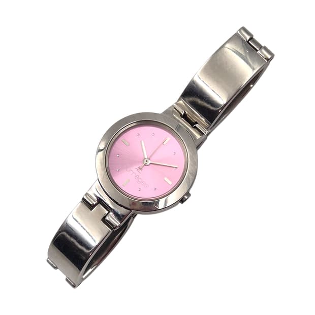 90s 꾸레쥬 스페이지 에이지 핑크 손목시계