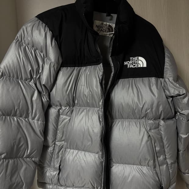 노스페이스 화이트라벨 노벨티 눕시 다운 패딩 헤더 그레이