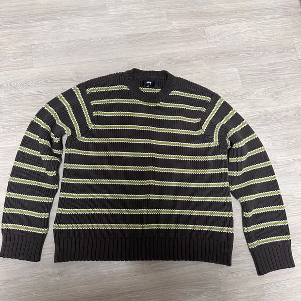 스투시 스트라이프 니트 m