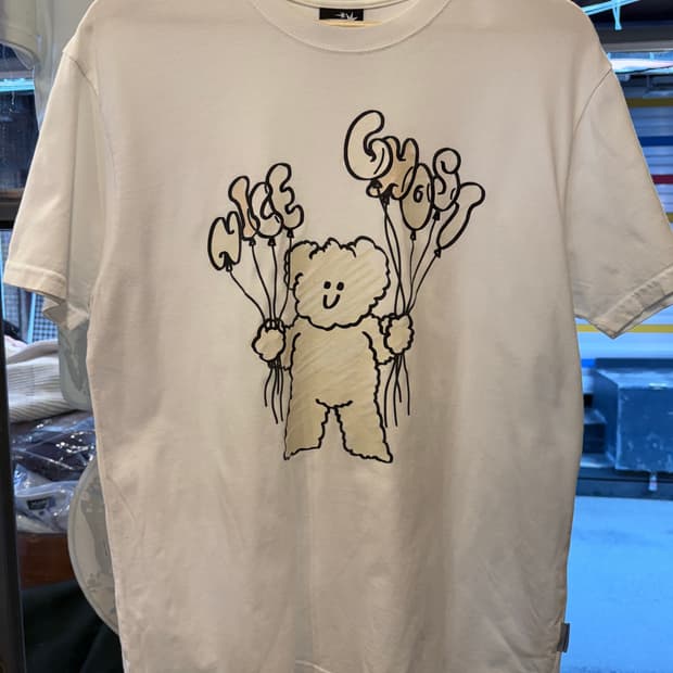 나이스고스트클럽 프린팅 화이트 반팔티