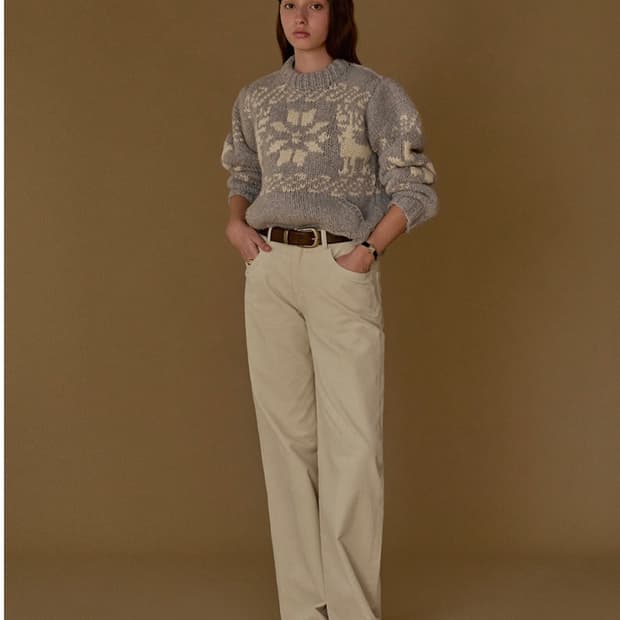 샵엠 눈꽃 노르딕 니트(Snowflake Nordic Sweater)