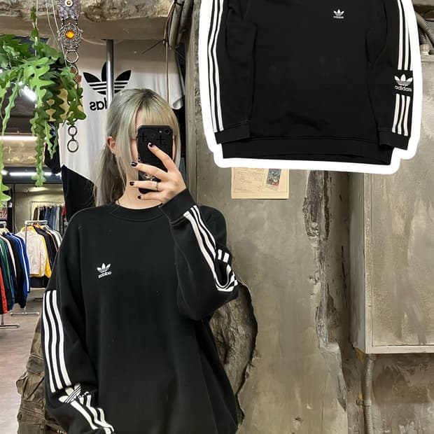 아디다스 맨투맨 블랙 2XL  #csz813 
