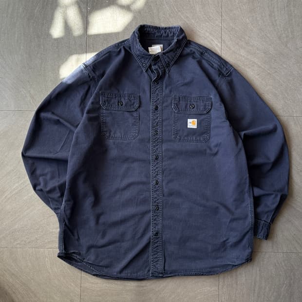칼하트 오리지널 FR 네이비 긴팔 셔츠