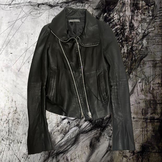 Ekam archive gimmick leather jacket
