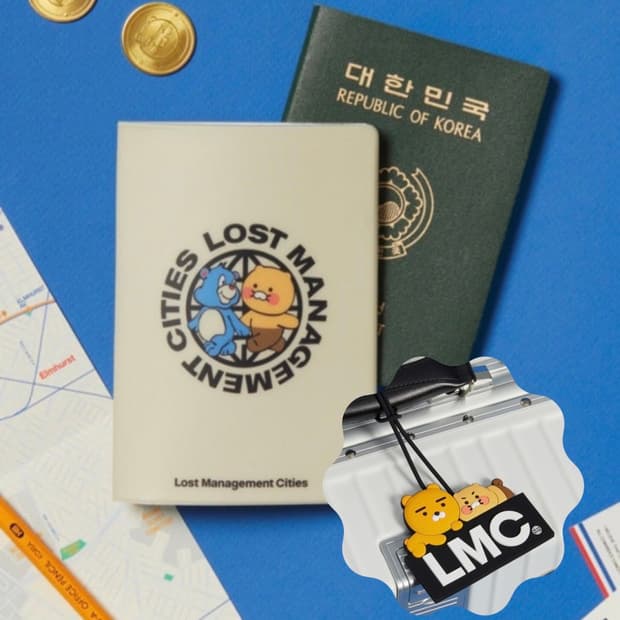 카카오프렌즈 X LMC 라이언 춘식이 여권케이스 & 네임택