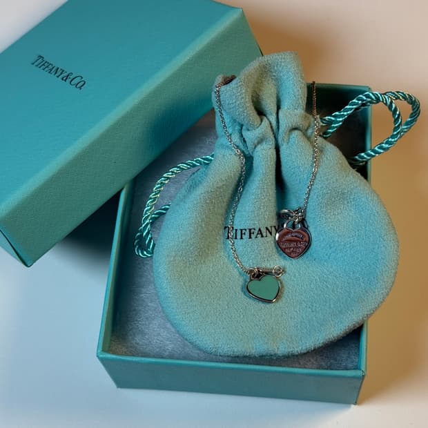 티파니 앤 코 리턴 투 티파니 더블 하트 태그 목걸이 민트