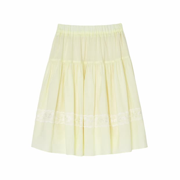 아이썸머리 Bloom lace skirt -Yellow