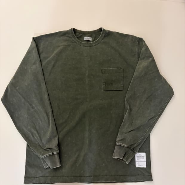 비헤비어 distressed 긴팔 티셔츠 올리브 2사이즈