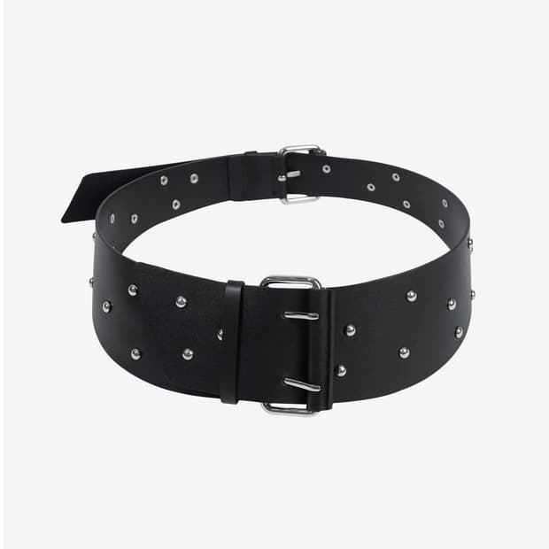TAPERED RIVET BELT / BLACK