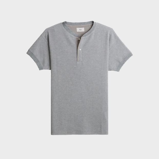 2) 헤이스트 오리지널 써멀 니트 헨리넥 그레이