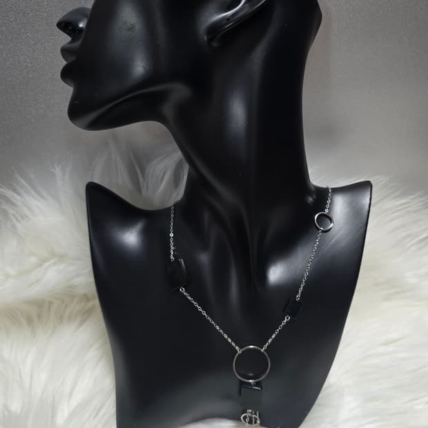 사긱 오닉스 링 목걸이